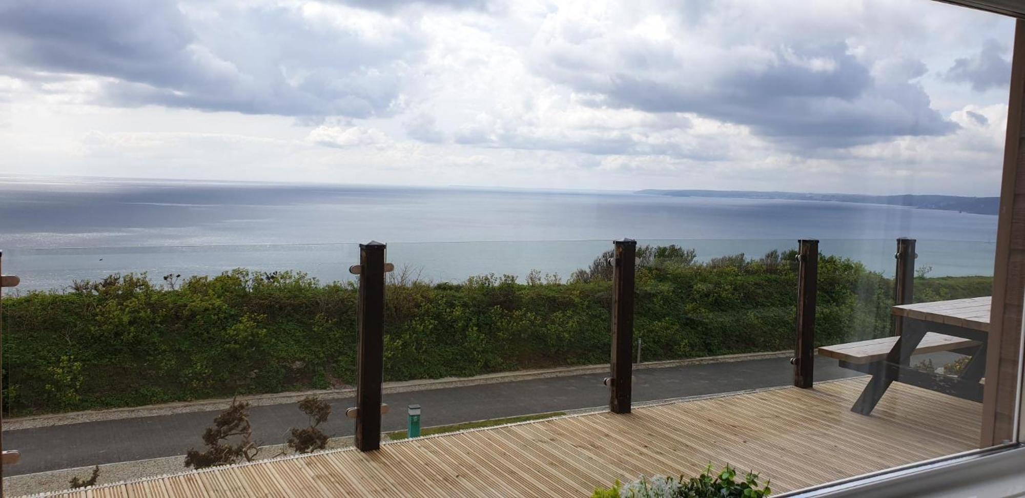 Sunset Sea View Chalet With Hot Tub توربوينت المظهر الخارجي الصورة